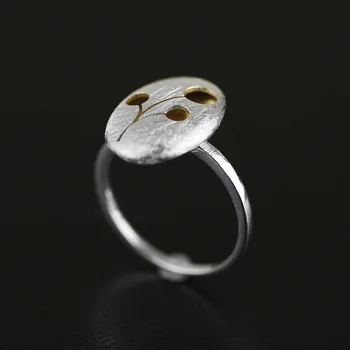 925 Sterling Silver Ring Strany Krúžok pre Ženy Snubné Prstene Pôvodné Jemné Šperky