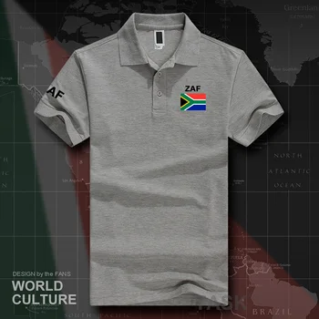 Južná Afrika polo shirts mužov krátky rukáv biele značky vytlačené pre krajiny 2017 bavlna národ vlajka tímu nových RSA Afriky ZAF