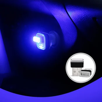 USB Mini LED Auto Atmosféru Svetla Cigaretový Zapaľovač Dekorácie Atmosféru Svetla pre Toyota, Honda CRV Suzuki SX4 Subaru