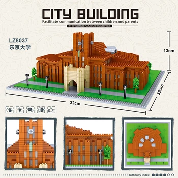 University of Tokyo Detí Stavebný kameň Stavebný Model Puzzle Hra Pre Deti Dostať Darčeky