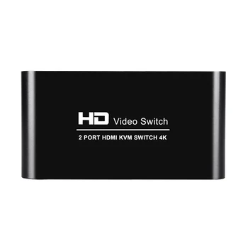 Vysoko Kvalitný HDMI KVM Prepínač 2 Port 4K Podpora Bezdrôtovej Myši, Klávesnice Converter Pre Dual PC Hosť