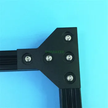 1pcs Black silver T Tvar 5 Otvor na Spájanie Plechu pre 3D Tlačiarne V - slot 2020 Hliníkový Profil 3D tlačiarne diely