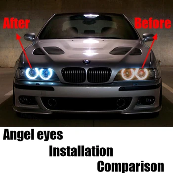 Pre BMW 1 3 5 E90 E92 E93 M3 E60 E70 E71 x5 x6 Vysoký Výkon 120W/Pár Super jasná Biela 6000K zadarmo chybové LED angel eyes svetla