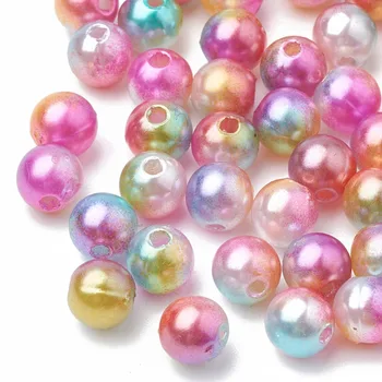 500 g 6 mm Akryl Imitácia Perly Korálky Šperky Čo Náhrdelník Farebné Korálky pre Deti Dieťaťa Šperky Robiť Dizajn DIY Kolo