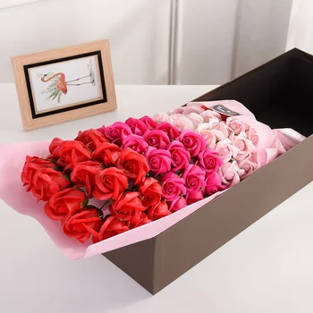 66PCS Krásny Sen Mydlo Kvety Mix Nádherné, Realistické Umelé Ruže Konzervované Kvety Valentína, Deň matiek Darček