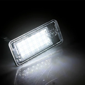 2 ks 18 LED 6500K Číslo Licencie Doska Svetlo Lampy, A3, S3 A4 S4 A6 C6 A8 S8 Q7 MOL