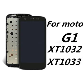 LCD Displej Dotykové Digitalizátorom. pre Motorola Moto G1 XT1032 XT1033 Výmenu Mobilného Telefónu Dotykový LCD Displej S montážou Rámu