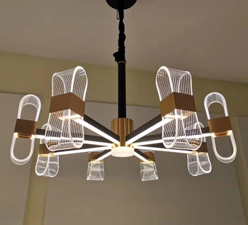 Nordic led železa luster hanglamp opice lampa luster prívesok lampa komerčné osvetlenie, spálne, jedáleň, obývacia izba