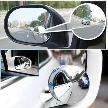 2 ks Auto Zrkadlo HD Vypuklé Zrkadlo Blind Spot Automatické Spätné Zrkadlo 360 Stupňov Široký Uhol Vozidla Parkovanie bez obrúčok Zrkadlá