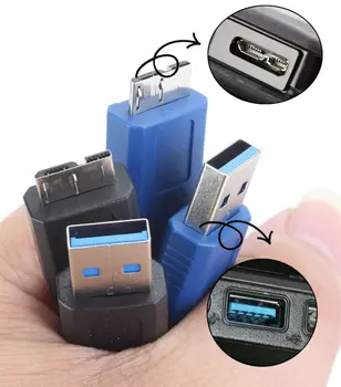100pcies USB 3.0 Samec na Male Micro USB kábel micro B prenos Dát linka Pre Západ Seagate Toshiba mobile pevného disku konektor