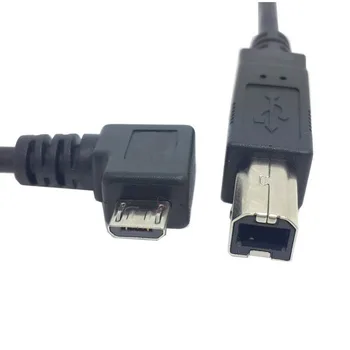 30 cm v Pravom Uhle 90 Stupňov, Micro USB OTG do Štandardu B Typ Tlačiarne, Skenera Pevný Disk Kábel