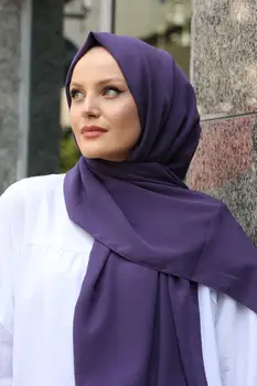 Ženy Móda Moslimských Scarfs Šatkou Hidžáb Turecko Bavlna Vytlačené Šatkou Bežné Vzorované 2020-2021 Medina Rayon Šatkou Pastel Fialová