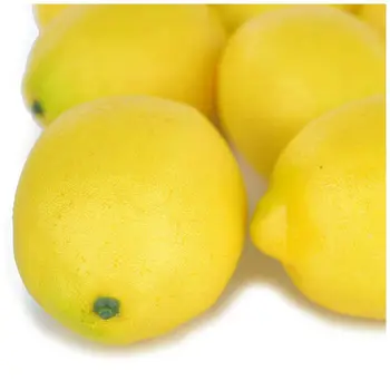 Falošné Ovocie Domov, Kuchyňa Party Dekorácie Umelé prirodzeným zobrazením Simulácie Žltá Citrón 10pcs Nastaviť