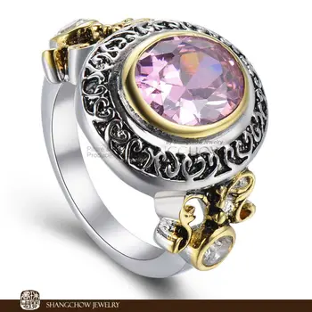 Nové! Ohromujúci Módne Šperky Ružová Kunzite Quartz 925 Sterling Silver Ring R805