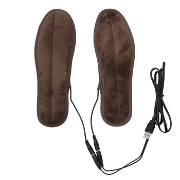 Nový USB Elektrickým Pohonom Plyšové Kožušiny Vykurovacej Vložky v Zime Udržať Teplé Nohy Topánky 2020