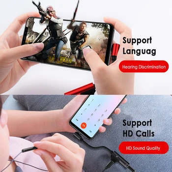 2 V 1 Audio Slúchadlá Plnenie Dual Adaptér Splitter Pre IPhone Samsung Xiao Huawei Pre 3,5 mm Jack Na Slúchadlá AUX Kábel