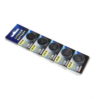 5 ks/karty Buffle Lítium-Mince Batéria 3V CR2330 BR2330 ECR2330 Diaľkové Ovládanie, LED Flash Tlačidlo Bunky Batérie