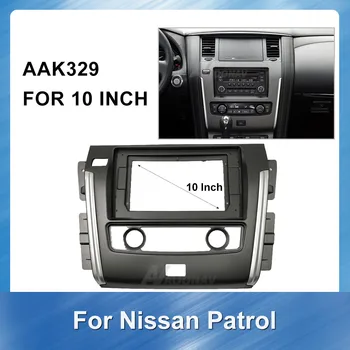 2 din 10 palcový Car Audio Rámik autorádia Fascia Inštalačný Rám Auta pre NISSAN PATROL+ auto panel dash Inštalácia Montáž