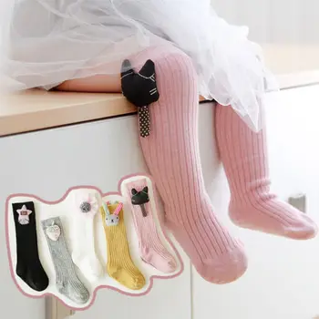 Roztomilé Dieťa Dievča Deti Kolená Vysoké Ponožky Osadenie Bavlna Dieťa, Batoľa Nohy V Teple Legíny