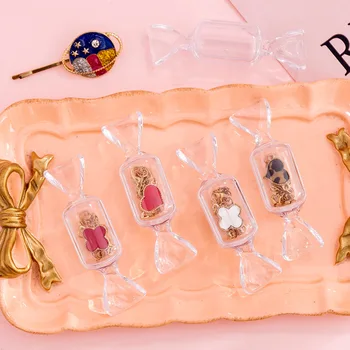 5 ks Mini Candy Prípade Prázdne Šperky Medicíny Držiak na Prenosné, Jednoduché Krúžok Náušnice Roztomilý Transparentné Puzdro Travel Sladké Úložný Box