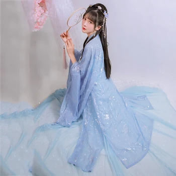 2020 Hanfu Ženy Tanečné Kostýmy folklórny Festival, Rave Oblečenie Tradičnej Čínskej Dámy Víla Šaty Hanbok Moderné Vestido YB1071