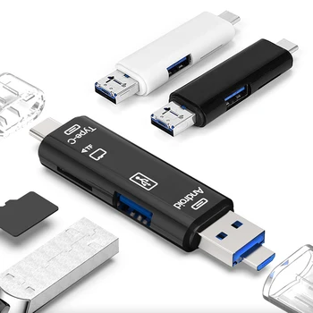 Nový USB 2.0 Čítačka Kariet High Speed SD TF (Micro SD TF Kariet Typu C, USB C Micro Memory OTG Čítačku Pre Prenosný Počítač