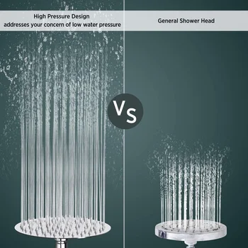 12 Palcový Veľké Námestie Dážď Showerhead, Nerezové vysokotlakové Sprcha Hlavu Voluptuous Sprcha Skúsenosti，Zrkadlo-ako Vzhľad