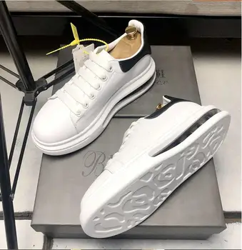 Luxe biele topánky dámske platformy ležérne topánky pár kožené pánske topánky veľkosť vysokej kvality versio