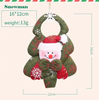 2019 Vianoce, Vianočný Stromček Visí Santa Claus Snehuliak Ornament Domova Červená USA