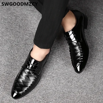 Oxford Topánky Pre Mužov Office Obuv Muži Elegantné Klasické Čierne Topánky Mužov Formálne Svadobné Šaty Módne Zapatos De Charol Hombre 2020