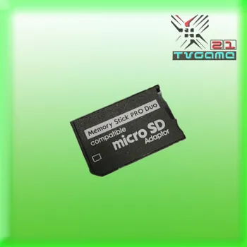 50Pcs/Veľa Single Slot Čítačky pamäťových Kariet Nové Micro SD SDHC TF na MS Memory Stick Pro Duo Reader Adaptér Pre PSP