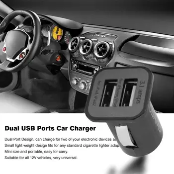 USAMS Univerzálny 12V Mini Prenosné 3.1 Dual USB Portov, Auto Vozidiel Nabíjačku na Mobilný Telefón, Tablet PC Zariadenia