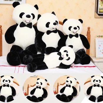 140 cm Plyšové Hračky Veľké Panda Hračka Čierna Biela Reálnom Živote Panda Mäkká Bábika Plyšový Medveď Hračky Hračky pre Deti Juguetes Brinquedos