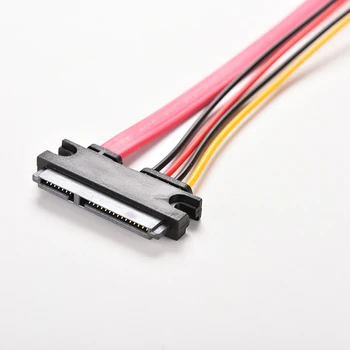 1PC 30 cm 22Pin SATA Kábel Mužov a Žien 7+15 Pin, Serial ATA, SATA Údaje Výkon Kombinovaný Predlžovací Kábel Konektor Conterver