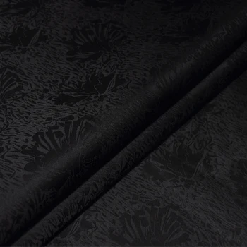 112 cm čierny hodváb žakárové tkaniny šaty zahustiť organza žakárové tkaniny jacquard black, hodvábne tkaniny veľkoobchod hodvábnej látky