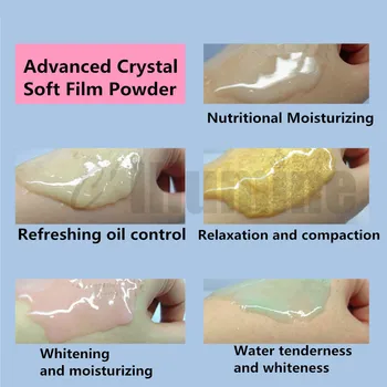 Crystal Modelovanie Peel Off Mask Powder Mäkké Film Prášok Transparentný Gél Jelly Maska 5 Účinky 900g Barreled