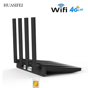 Odomknutý 300mbps wireless router 4G LTE bezdrôtový WiF Router 4g sim karty wifi Opakovač RJ45 LAN port, podpora FDD/TDD 4 anténa
