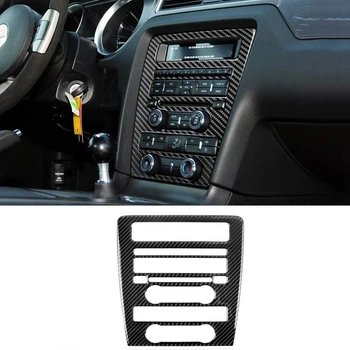 Karbónová Nálepka, Centrálne Ovládanie CD Panel Kryt Tvarovanie, Interiéru Vozidla Nálepky na Ford Mustang na roky 2009-2013,1 KS