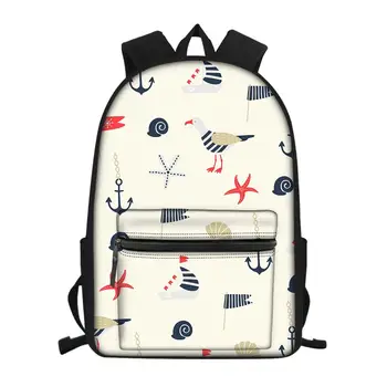 2020 módne vlastné morské zviera tlače teen batoh chlapec dievča cestovný batoh študent školy taška na laptop taška