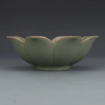 Pieseň Dynastie Ru Pece Celadon Lotus Misy Starý Objekt Porcelánu Second-hand Tovaru