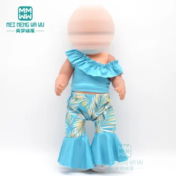 Bábiky Oblečenie lesklé šaty Hara nohavice oblek pre 43 cm hračka new born bábiku baby 18-Palcové American doll príslušenstvo