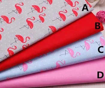 160 CM*50 CM vták Flamingo Bavlnená Tkanina Pre DIY Prešívanie & Šitie posteľnej bielizne a textílie,obrusy,Záclony,Taška,Vankúš Materiál tkaniva