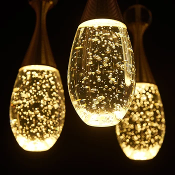 Moderné Módne Zlaté Champagne Bubble Crystal Prívesok Svetlo Pre Jedáleň, Obývacia Izba, Reštaurácia Závesné Svietidlo priemyselné svietidlo