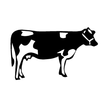 Auto Nálepky Kravy na Farme Módne Auto Príslušenstvo Nálepky, PVC Nepremokavé a Sunblock Čierna/strieborná 12.3 cm*7.4 cm