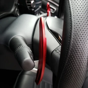 Červená Hliníková Zliatina Volantu, Pádlo Shifter Rozšírenie pre Mitsubishi Lancer Evo X 2008-2016