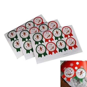 24pcs Darčekový Balíček Tesniaci Papier Toystickers DIY Scrapbooking Kraft Tesnenie SticSticker Cookie Tortu Giftker Vianočné Štítok