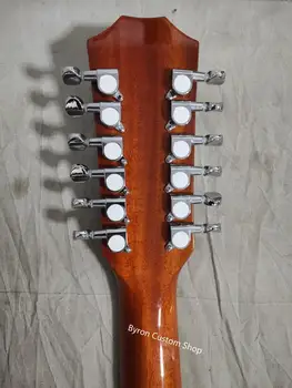 Doprava zadarmo upgrade 12 string gitara masívneho smreku rezu akustické Guitarra 12-reťazce vlastné elektrické akustické vlastné gitara