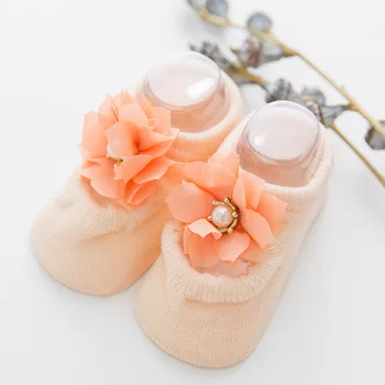 JIAYAN 3 Ks/veľa Baby Girl Ponožky Pre Novonarodené Deti Čipky Duté Ponožky Bowtie Loď Bavlnené Ponožky Non-Slip Veci kórejský Štýl