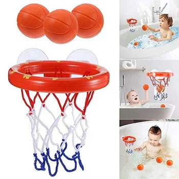 Kúpeľňa Prísavky Basketbal, Box S 3 Loptičky Krytý Mini Streľba, Baby, Deti, Kúpanie Hračky