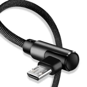 1/2/3 M Rýchle Nabíjanie Kábel Micro USB Nabíjací Kábel Dual 90 Stupňov Dátový Kábel Pre Samsung Huawei Telefón Android Microusb Kábel, Drôt